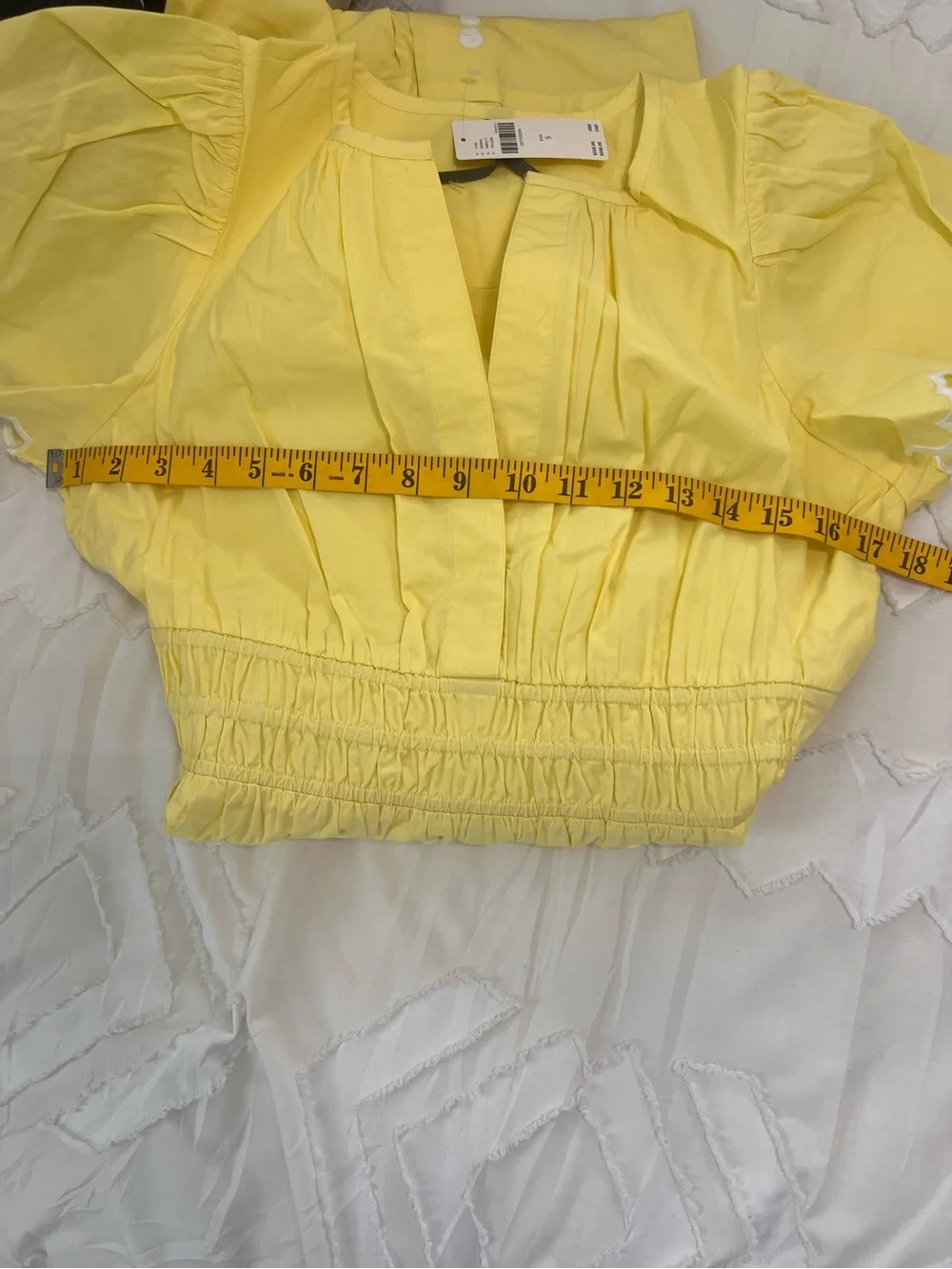 Anthropologie Somerset Short Sleeve Deco Embroidered Maxi Dress Honey Dew Yellow